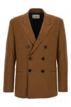Ami Alexandre Mattiussi Ami Paris Men Double-breasted Blazer In Brown