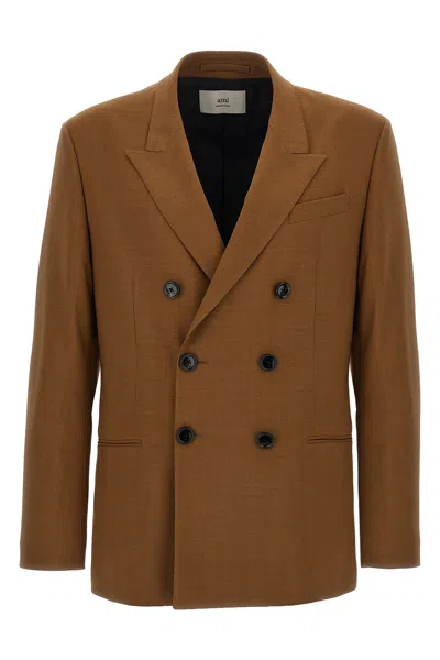 AMI ALEXANDRE MATTIUSSI DOUBLE-BREASTED BLAZER