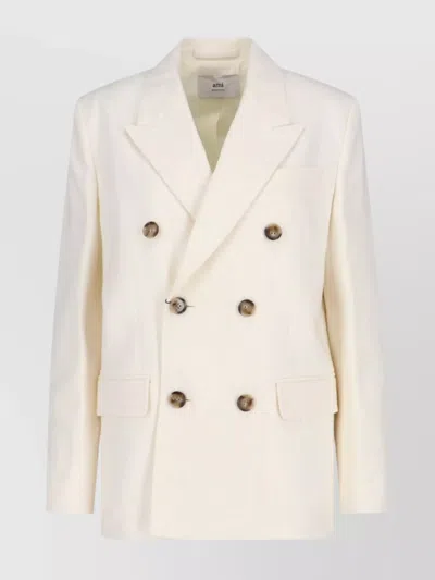 AMI ALEXANDRE MATTIUSSI DOUBLE-BREASTED BLAZER FLAP POCKETS