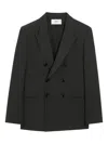 Ami Alexandre Mattiussi Black Wool Double Breasted Jacket Grey In Gray