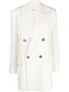Ami Alexandre Mattiussi Double-breasted Virgin Wool Coat In White