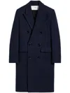 Ami Alexandre Mattiussi Double-breasted Wool Coat In Blau