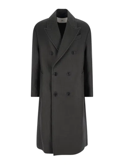 Ami Alexandre Mattiussi Double-breasted Coat - Grey In Gray