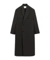 Ami Alexandre Mattiussi Double-breasted Wool Coat In Black