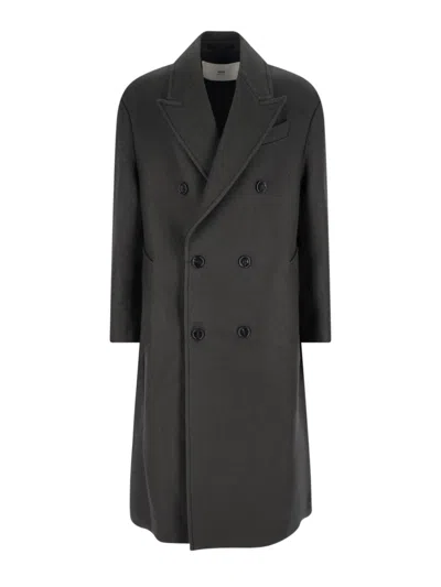 AMI ALEXANDRE MATTIUSSI DOUBLE-BREASTED COAT