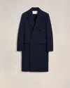 Ami Alexandre Mattiussi Double-breasted Wool Coat In Navy Blue