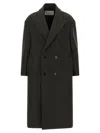 Ami Alexandre Mattiussi Ami Paris Anthracite Grey Double-breasted Wool Coat Men In Gray