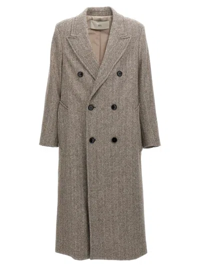 AMI ALEXANDRE MATTIUSSI DOUBLE-BREASTED COAT COATS, TRENCH COATS