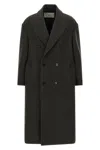 Ami Alexandre Mattiussi Ami Paris Anthracite Grey Double-breasted Wool Coat Men In Gray