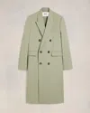Ami Alexandre Mattiussi Double Breasted Coat Green For Men