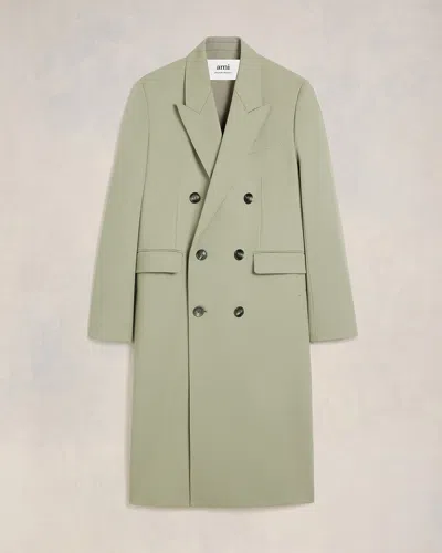 Ami Alexandre Mattiussi Double Breasted Coat Green For Men