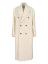 Ami Alexandre Mattiussi Ami Paris Women Long Double-breasted Coat In Neutral
