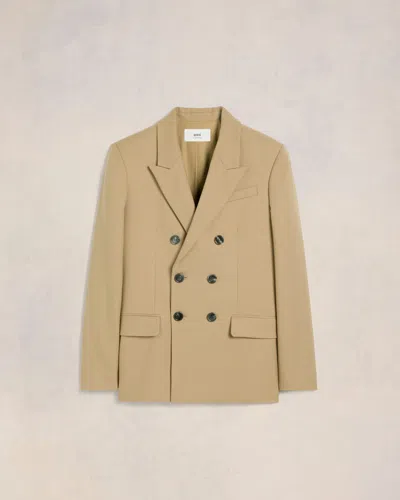 Ami Alexandre Mattiussi Double Breasted Jacket Beige In Sand