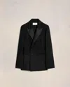 Ami Alexandre Mattiussi Double Breasted Jacket Black In Black