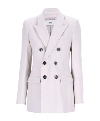 Ami Alexandre Mattiussi Double-breasted Jacket In White
