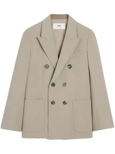 Ami Alexandre Mattiussi Double Breasted Jacket Neutrals For Men In Ginger