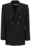 Ami Alexandre Mattiussi Ami Alexandre Matiussi Double Breasted Pinstripe In Black