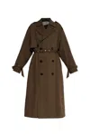 Ami Alexandre Mattiussi Double-breasted Trench Coat In Green