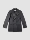 AMI ALEXANDRE MATTIUSSI DOUBLE-BREASTED TUXEDO JACKET