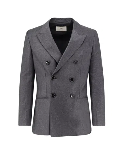 AMI ALEXANDRE MATTIUSSI DOUBLE-BREASTED VIRGIN WOOL BLAZER