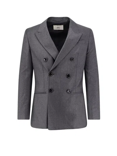 AMI ALEXANDRE MATTIUSSI DOUBLE-BREASTED VIRGIN WOOL BLAZER