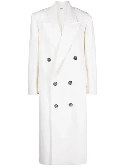 AMI ALEXANDRE MATTIUSSI DOUBLE-BREASTED VIRGIN-WOOL COAT