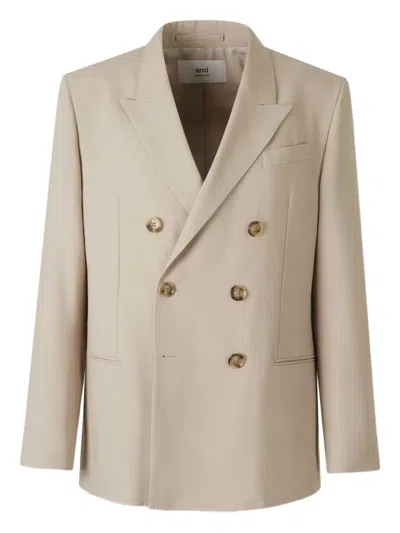 AMI ALEXANDRE MATTIUSSI DOUBLE-BREASTED WOOL BLAZER