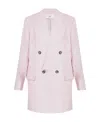 Ami Alexandre Mattiussi Double-breasted Wool Blazer In Purple