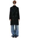Ami Alexandre Mattiussi Double-breasted Wool Coat In Black