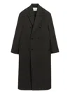 Ami Alexandre Mattiussi Double-breasted Wool Coat In Black