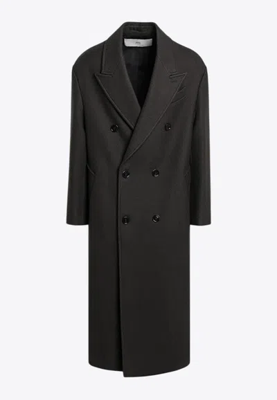 AMI ALEXANDRE MATTIUSSI DOUBLE-BREASTED WOOL COAT