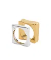 Ami Alexandre Mattiussi Double Ring In Gold/silver