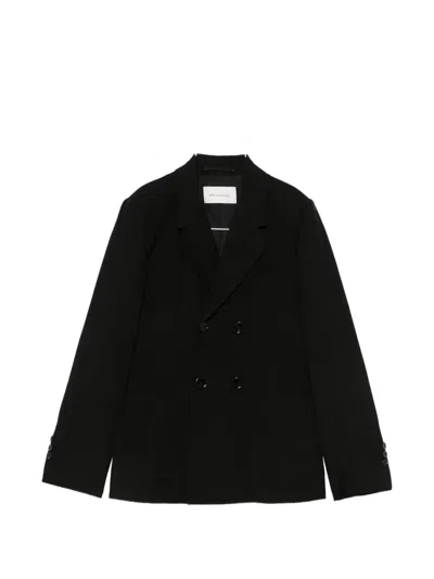 Ami Alexandre Mattiussi Double-breasted Pocket Blazer In Black