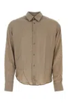 AMI ALEXANDRE MATTIUSSI DOVE GREY VISCOSE SHIRT