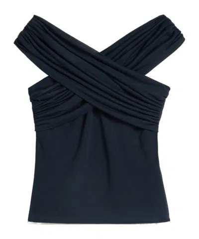 Ami Alexandre Mattiussi Draped Top In Black