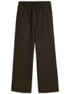 Ami Alexandre Mattiussi Drawstring-elasticated Wool Trousers In Brown