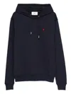 Ami Alexandre Mattiussi Drawstring Hooded Sweatshirt In Blue