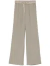 Ami Alexandre Mattiussi Drawstring Palazzo Pants In Gray