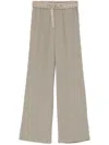 Ami Alexandre Mattiussi Drawstring Palazzo Pants In Neutrals