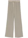 Ami Alexandre Mattiussi Drawstring Palazzo Pants In Neutro