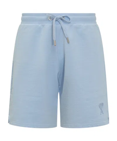 Ami Alexandre Mattiussi Drawstring Waist Shorts In Blue