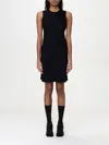 Ami Alexandre Mattiussi Black Straight Minidress In Black
