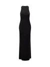 Ami Alexandre Mattiussi Ami Alexandre Matiussi Maxi Crepe Dress With Bias Cuts In Black