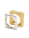Ami Alexandre Mattiussi Gold Brass Dune Ring Gold In Gold