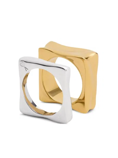 AMI ALEXANDRE MATTIUSSI DUNE RINGS (SET OF TWO)