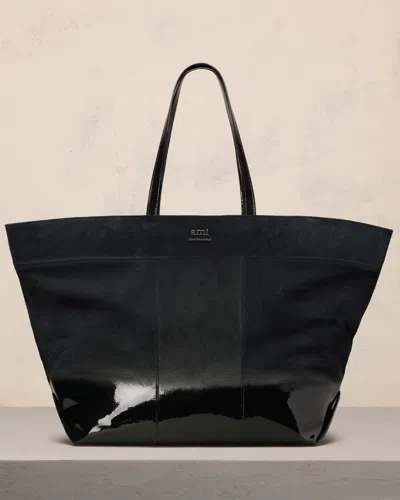 Ami Alexandre Mattiussi East West Maxi Ami Shopping Bag Black Unisex