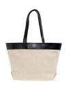 Ami Alexandre Mattiussi East West Ami Canvas Shopping Bag In Beige