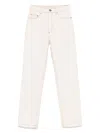 Ami Alexandre Mattiussi Ecru Cotton Jeans With Concealed Fly