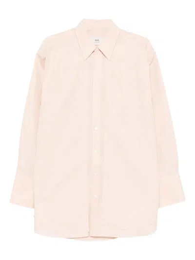 Ami Alexandre Mattiussi Edge-stitching Shirt In Pink
