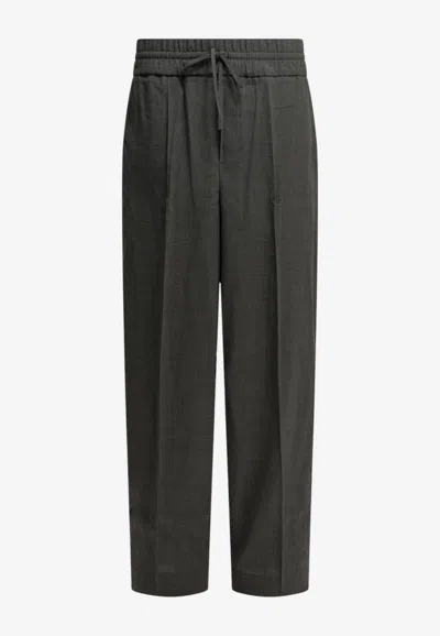 Ami Alexandre Mattiussi Ami Paris Casual Wool Pants In Green